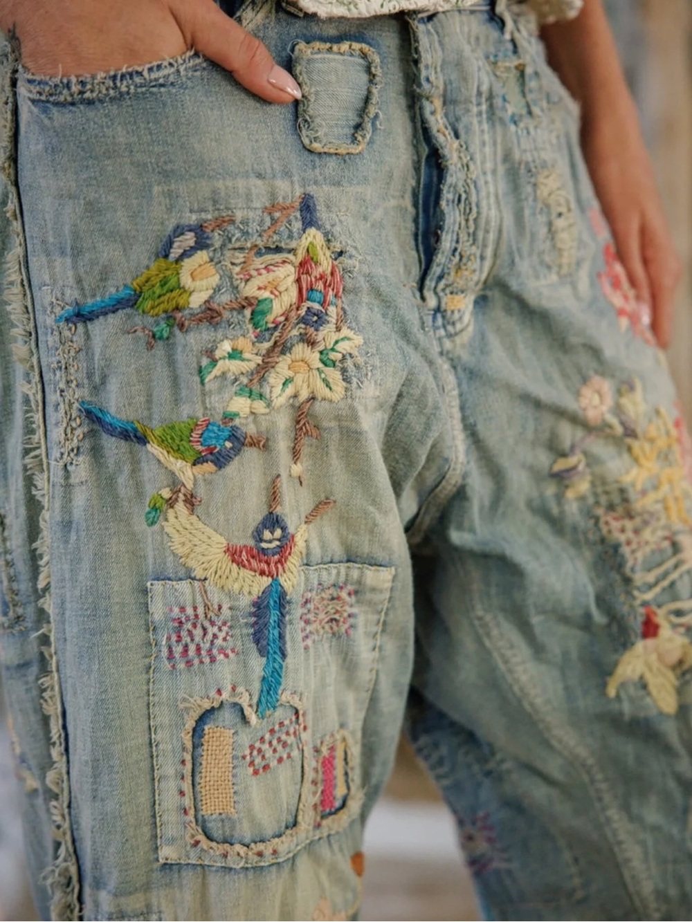 Magnolia Pearl Hummingbird Miner Denims 907 Faded Indigo - Picture 2 of 16
